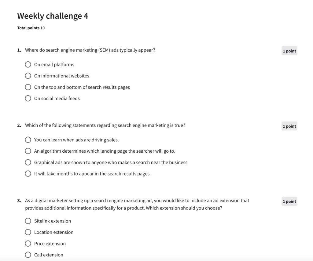 Google Digital Marketing & E-commerce Certificate Exams